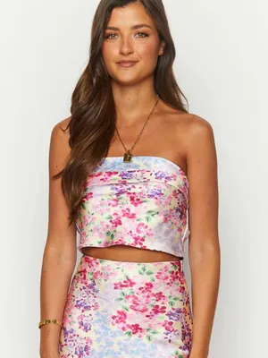 Beginning Boutique Floral crop top thumbnail 2
