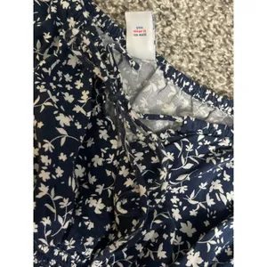 Old Navy Blue Waist-Defined Floral Mini Short Sleeve Dress M thumbnail 5