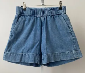 Everlane Organic Cotton Relaxed Coastal Clean Sustainable Easy Jean Short 0 Blue thumbnail 1