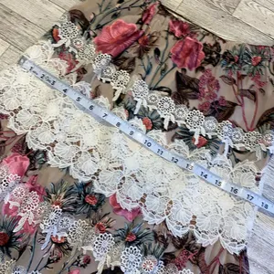NWT!! For Love & Lemons Floral Silk Lace Cadence Boho Dress Size Medium thumbnail 12