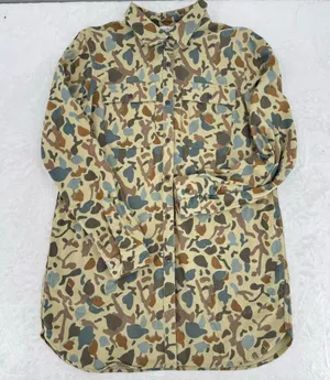 LL Bean Ladies Chamois Camo Tunic Shirt Signature Archive Series Cotton Flannel thumbnail 1