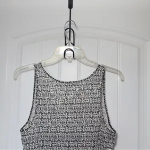 J.‎ Crew Medium Black White Sequined Scoop-Neck Tank top Whimsigoth Indie Sleaze thumbnail 4