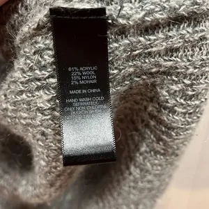 Express gray open warm knit cardigan thumbnail 3