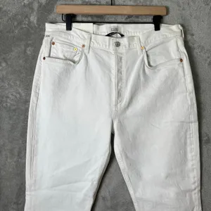 Citizens‎ of Humanity Isola Cropped Boot Jeans Size 32 White Organic Cotton New thumbnail 2