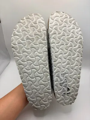 Birkenstock Arizona Gator Gleam Silver Metallic Croc Sandals EU 38 US 7-7.5 thumbnail 8