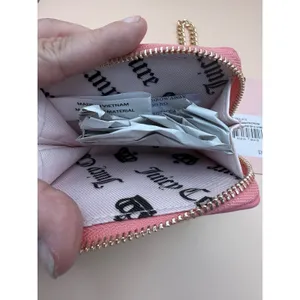 Juicy Couture Retro Green Cream‎ Paradise Square Zip Card Case Wristlet Wallet thumbnail 10
