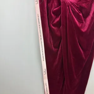 Lulus Beautiful Evenings Wine Red Velvet Twist-Front Maxi Dress Formal Small NWT thumbnail 9