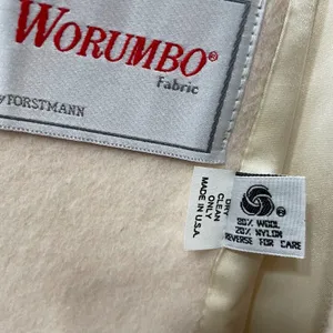 Worumbo Size 8 Ivory Wool Trench Pea Coat Double Breasted Union Made Old Money thumbnail 9