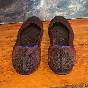 Rothy's The Flat Blackberry Captoe Ombre Striped Colorblock Pattern Size‎ 8 thumbnail 4