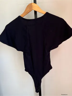 Free People Black Byron Bodysuit XS thumbnail 3