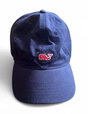 Vineyard Vines Navy Baseball Cap with Pink Whale Embroidery Coastal Preppy thumbnail 1