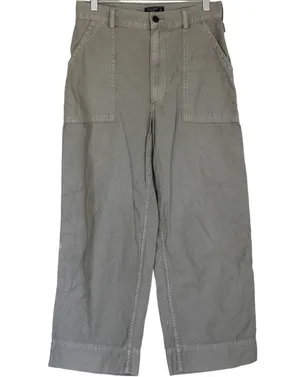 Abercrombie & Fitch Olive Green Denim Cotton Cargo Pants Utility Pant Size Small thumbnail 1