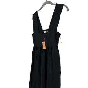 Natural Life Women's Black Cotton Gauze Midi Dress Boho XS NWT thumbnail 4