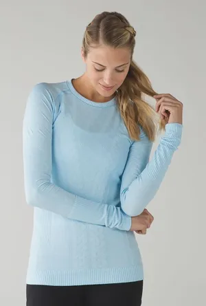 Lululemon Blue Longsleeve Rest Less Shirt thumbnail 1