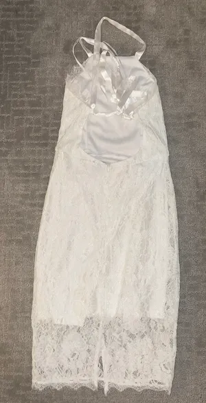 White Lace Graduation Dress thumbnail 7