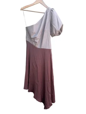 Anthropologie Asymmetric Faux Leather One-Shoulder Midi Dress thumbnail 8