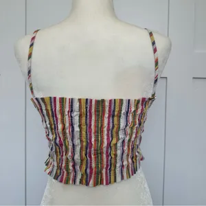 Zara Smocked Cropped Tank thumbnail 3