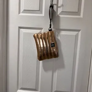 Think Royln Rose Gold Metallic‎ Quilted Wristlet thumbnail 8