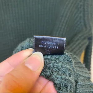 JENNI KAYNE Wool Blend Waffle Knit Turtleneck Sweater in Dark Green Sz Small thumbnail 9