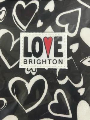 Brighton Endless Love Black & White Heart Print Backpack NWT thumbnail 4