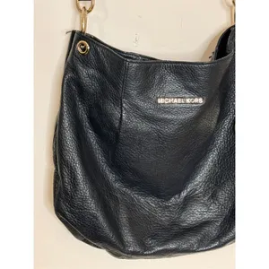 Michael Kors Classic Black Slouchy Leather Shoulder Bag thumbnail 2