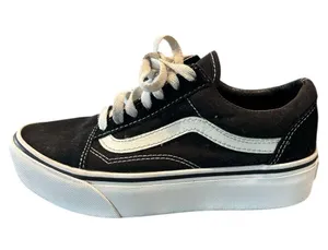 Vans Black and White Old Skool Sneakers thumbnail 7