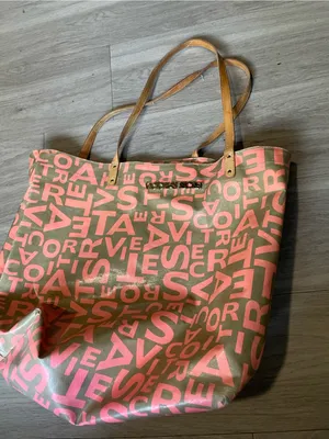 Victoria's Secret Pink and Tan Logo-Print Tote thumbnail 1