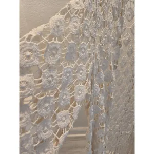 Rebellion Again Crochet Fringe Kimono Duster Cardigan Cream Ivory Women Size S thumbnail 3