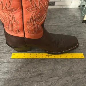 ARIAT Brown & Burnt Orange Leather Cowboy Boots Women’s Size 10 B Style #15821 thumbnail 13