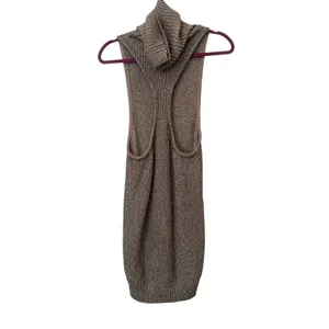 ONE TEASPOON Knit Metallic Turtleneck Mini Dress Gold Small‎ thumbnail 3