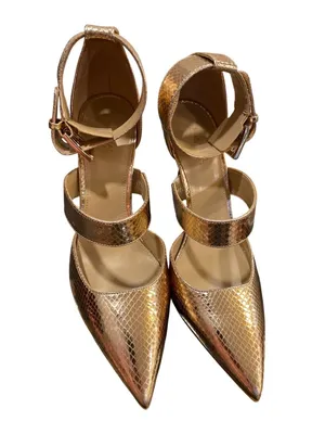 Michael Kors wms authentic gold croc design 4" stilleto heels shoes sz 8M SKU 10 thumbnail 10