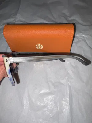 Tory Burch Light Blue Marble Cat-Eye Sunglasses with Dark Lenses thumbnail 2