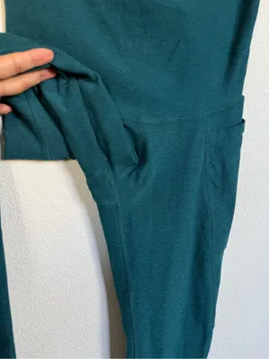 Beyond Yoga Beyond The Bump Maternity Leggings XS Teal High Waist thumbnail 7