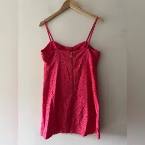 Lilly Pulitzer Karina Lipstick Pink‎ Lace Empire Waist Dress Adorable thumbnail 6