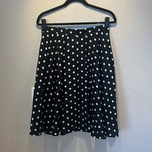Women’s Black and White Polka Dot Skirt Size Large thumbnail 2