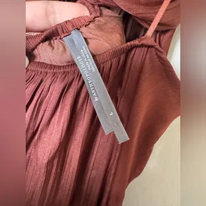 Anthropologie Brown Halter Maxi Dress thumbnail 5