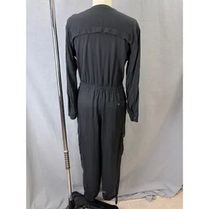 Athleta Summit Cargo Jumpsuit Black Long Sleeve Utility Women's Small‎ thumbnail 7