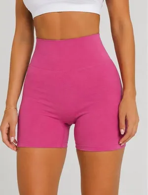 NVGTN Pink Seamless Biker Shorts Size S High Waisted Gym Activewear thumbnail 1