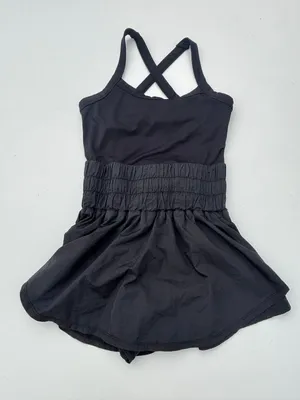 Free People Movement Way Home Skortsie Sleeveless Romper in Black S thumbnail 1