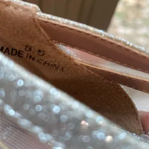Betsey Johnson Silver Glitter Clear Mesh Panel Ballet Flats Shoes 5.5 thumbnail 8