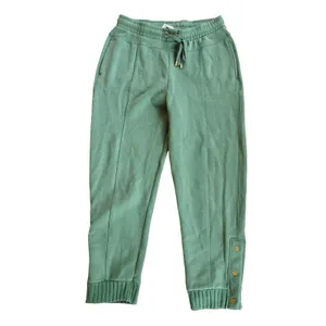 Saturday Sunday Anthropologie Sage Green Snap Button Hem Joggers Size Medium thumbnail 2