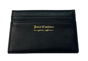 Juicy Couture Black Faux Leather Card Holder Wallet thumbnail 1