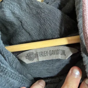 Harley-Davidson Since 1903 Graphic Cowl Neck Hoodie Large Gray Womens Cotton thumbnail 3