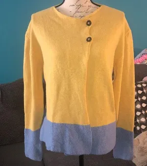 🔹4 for $30 Soft Cardigan, Large Yellow thumbnail 1