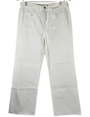 J. Crew Sailor mid-rise relaxed demi-boot‎ jean in white 27 BZ728 NWT thumbnail 1