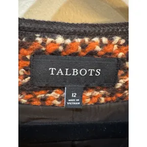 Talbots‎ women wool blazer size 12 Fall Halloween Tweed Career Thanksgiving thumbnail 4