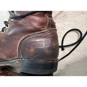 Santa Fe Boot Company Women's 7.5 Brown Leather Lace-Up Western Boots Vintage thumbnail 16