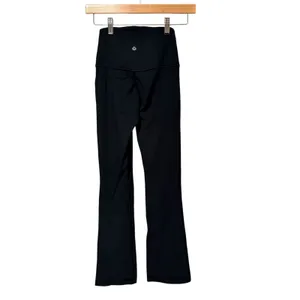 Lululemon Groove Super High Rise Flared Pant Nulu Black LW5FCHS Womens Size 2 thumbnail 2