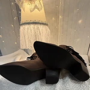 Roper Dark Brown Fringe Ankle Boots Size 6 thumbnail 5
