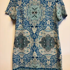 Lulu's Blue and Gray Patterned Mini‎ Dress thumbnail 1